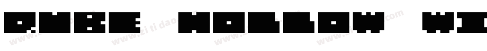 QUBE HOLLOW WIDE ITALIC字体转换
